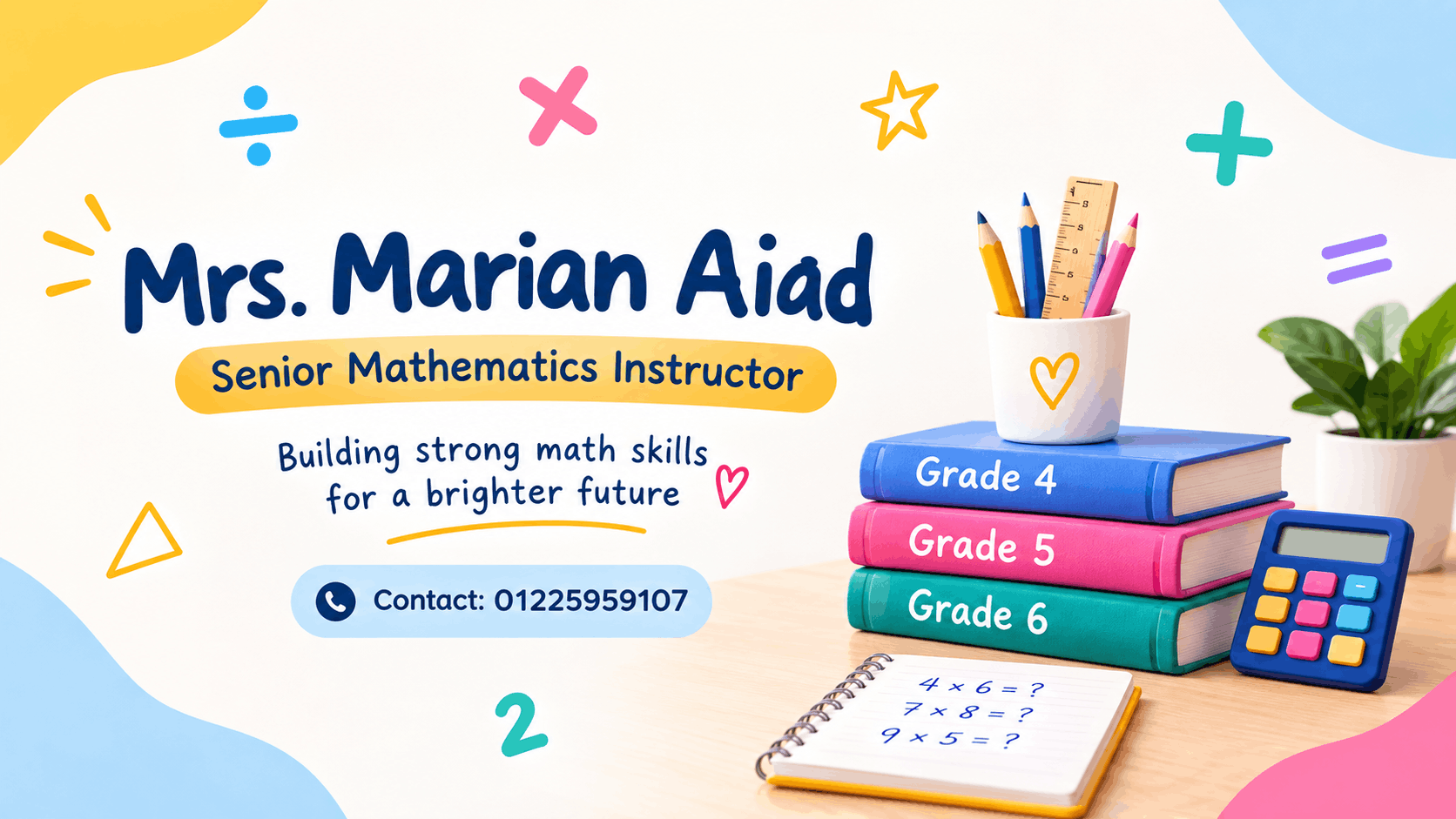 Mrs. Marian Aiad Mathematics Platform | Primary Stages